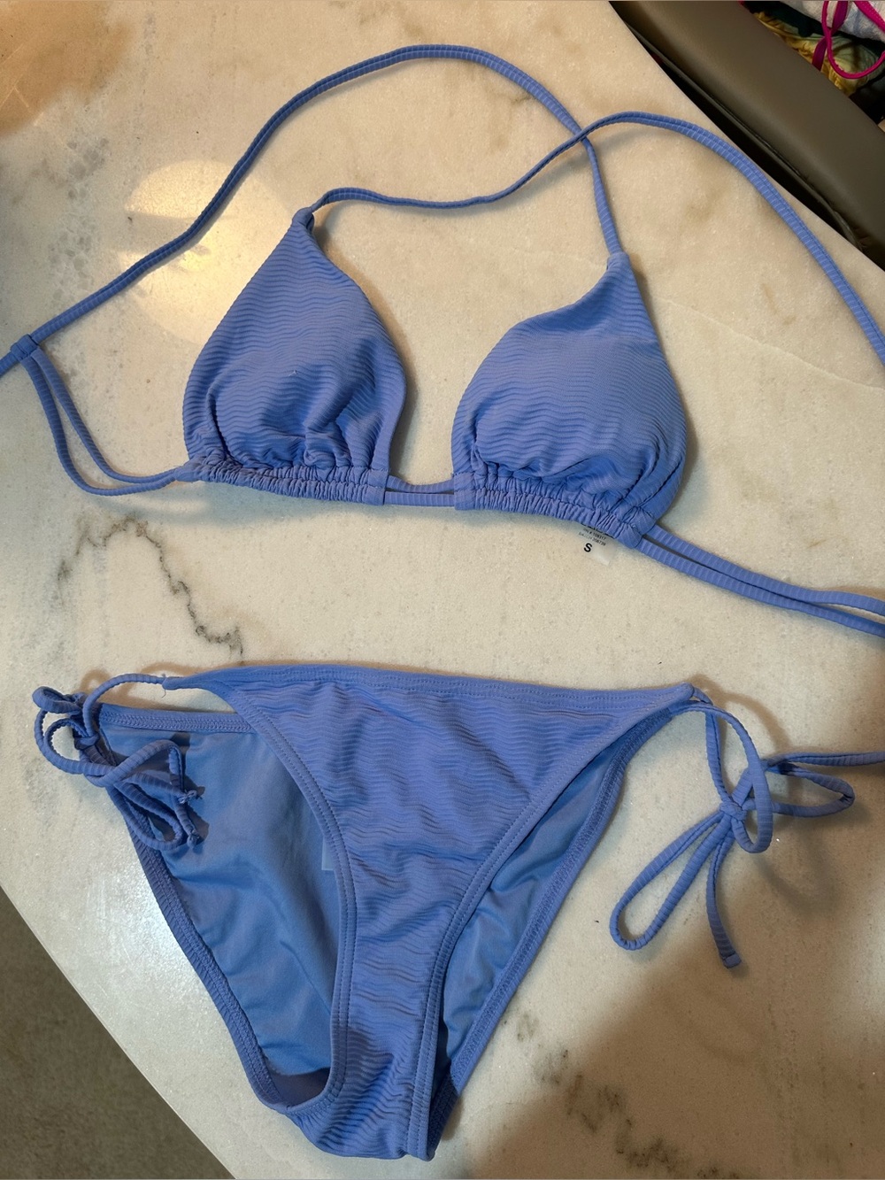 NWOT: Periwinkle SurfStyle String Triangle Bikini Set Size Small (S)